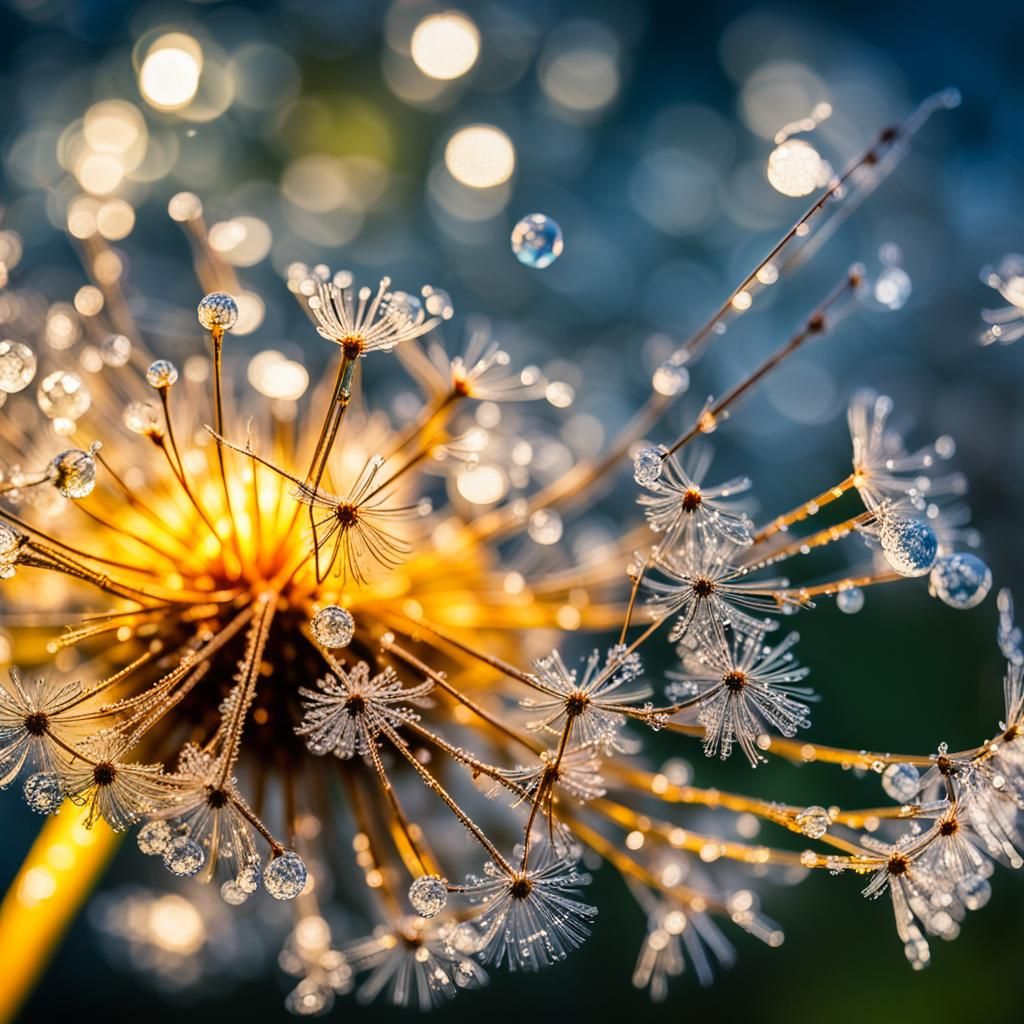  glistening dandelion  by @sasha