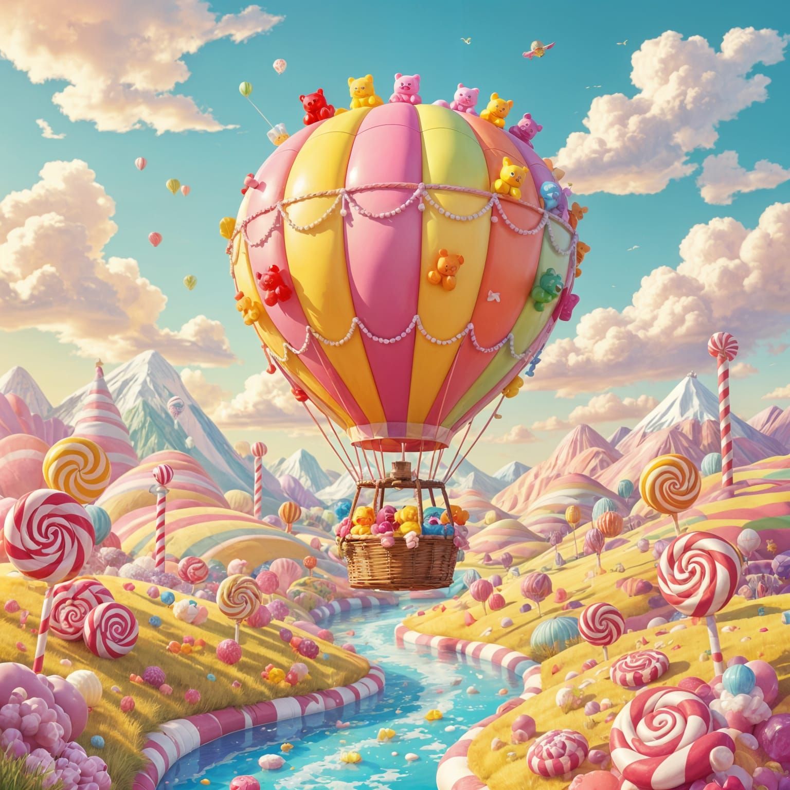 Balloon over Candy Land  by @Ravenscar