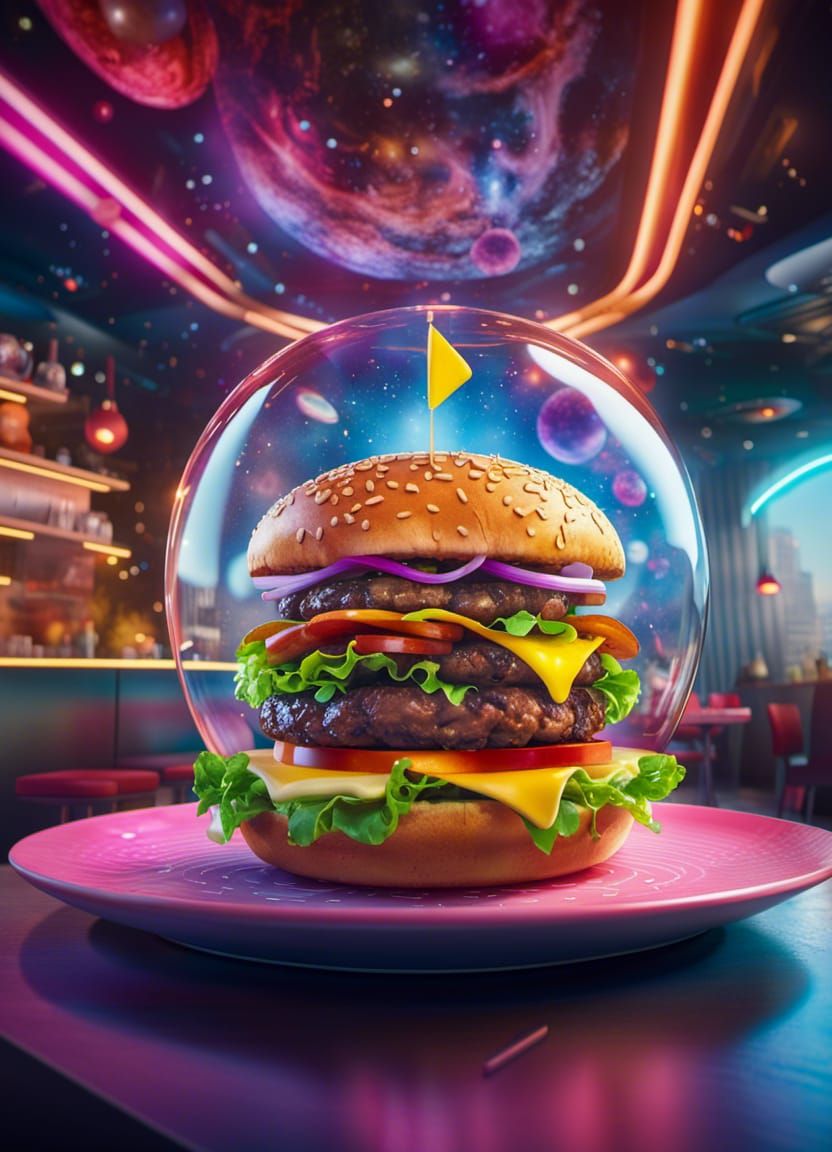 The bubble Burger - AI Generated Artwork - NightCafe Creator