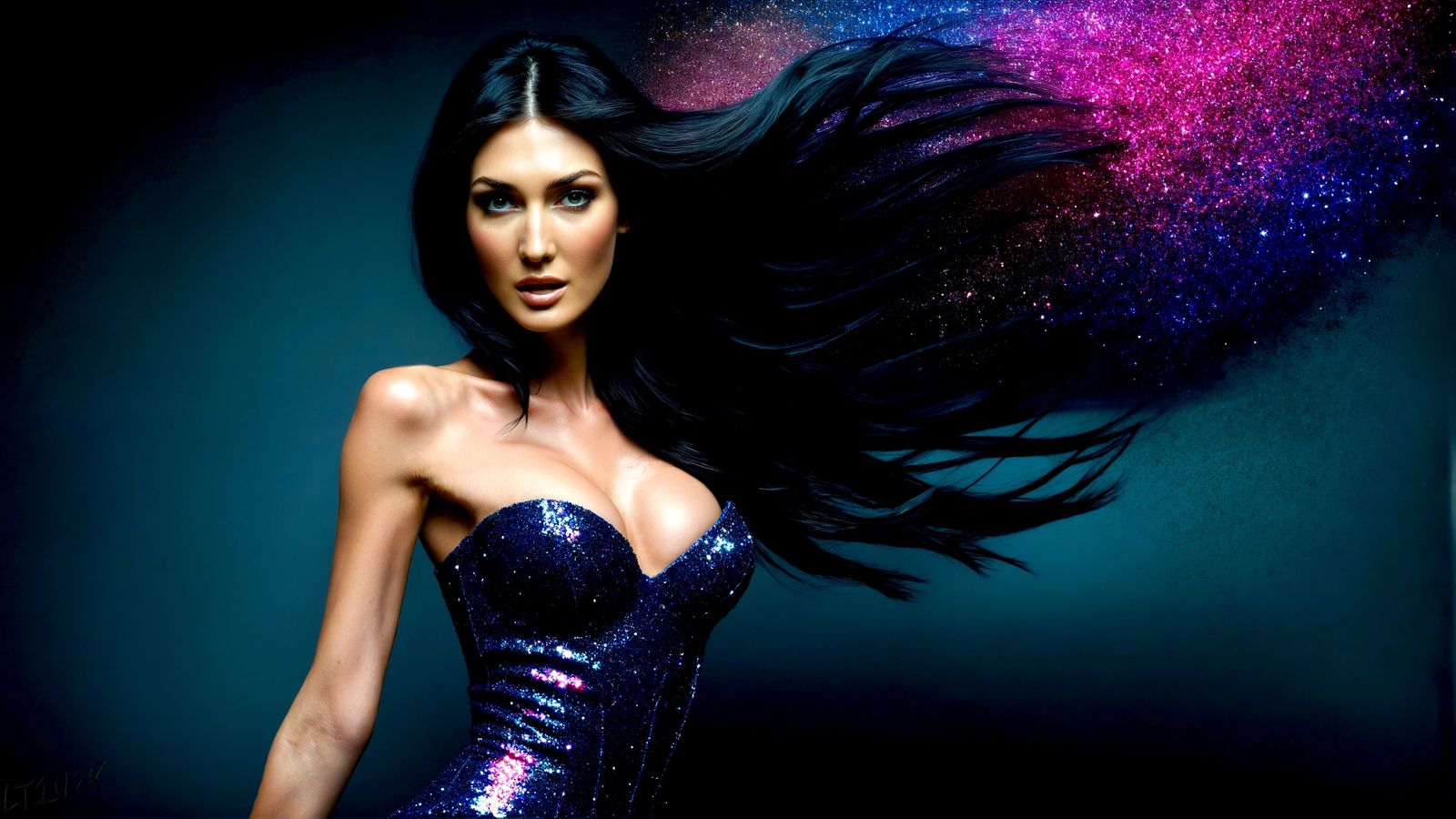 Maxine Kemp - Glitter in the air series.