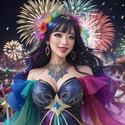 colorful world of confetti, festive 🎉ConfettiInspired Artwork Vibrant