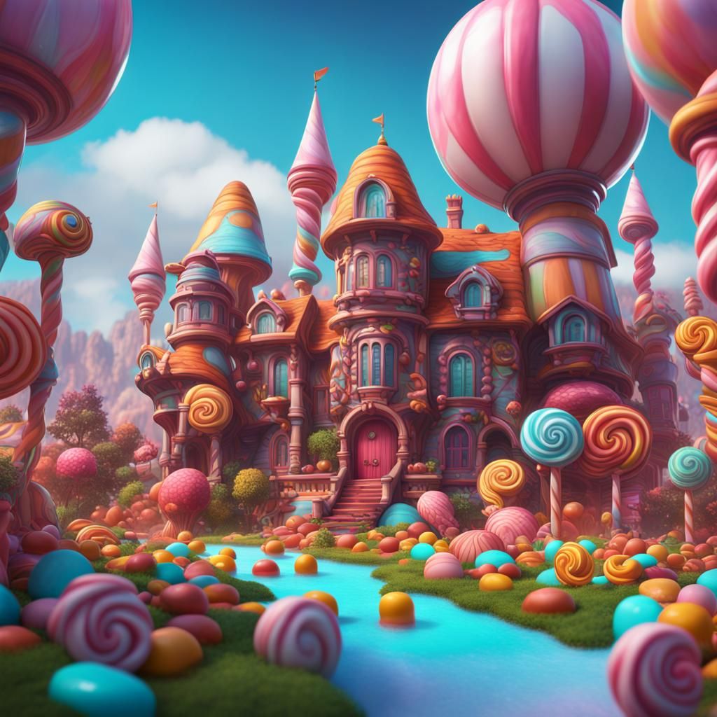 The House of Candy Land AI Generated Artwork NightCafe Creator