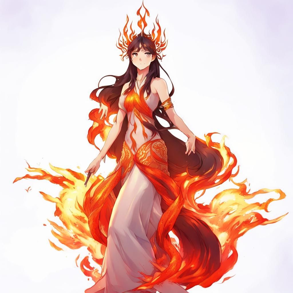 Filipino Fire And Volcano Goddess, Lalahon - Ai Generated Artwork 