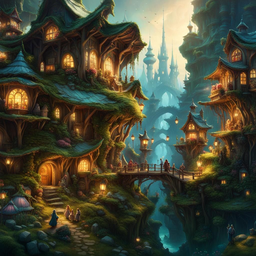 Fairy Village  by @Antinomy