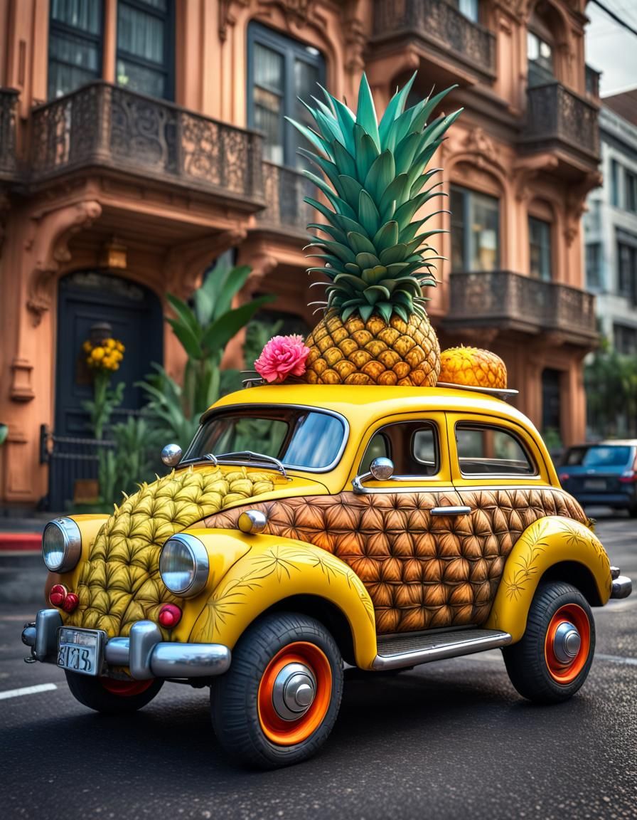 Pineapple car  by @Mrs Joker