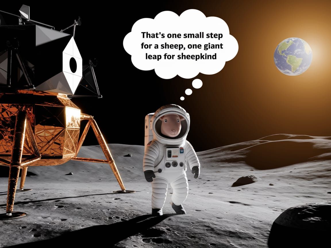 one small step for a sheep