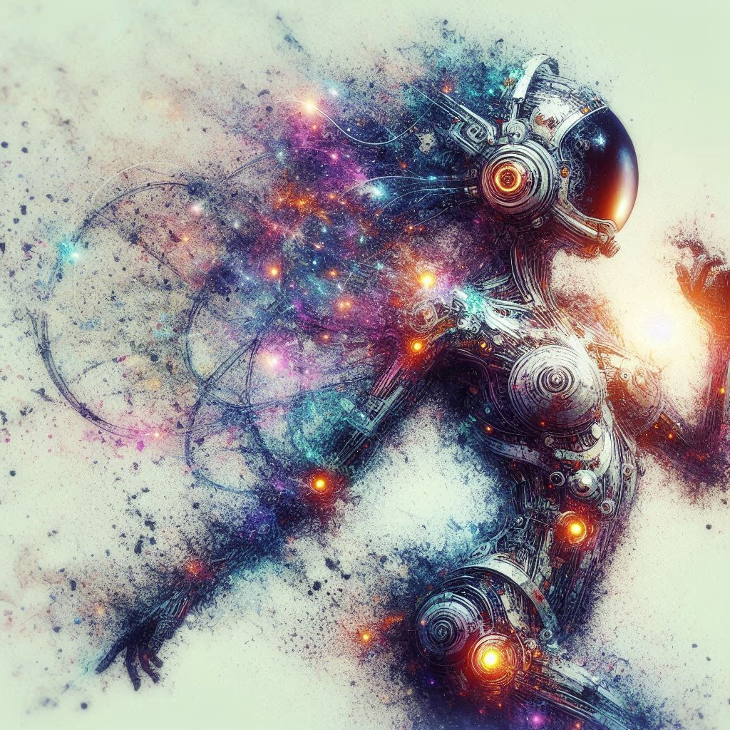 double exposure beautiful fantasy DALL-E 3 portrait landscape..