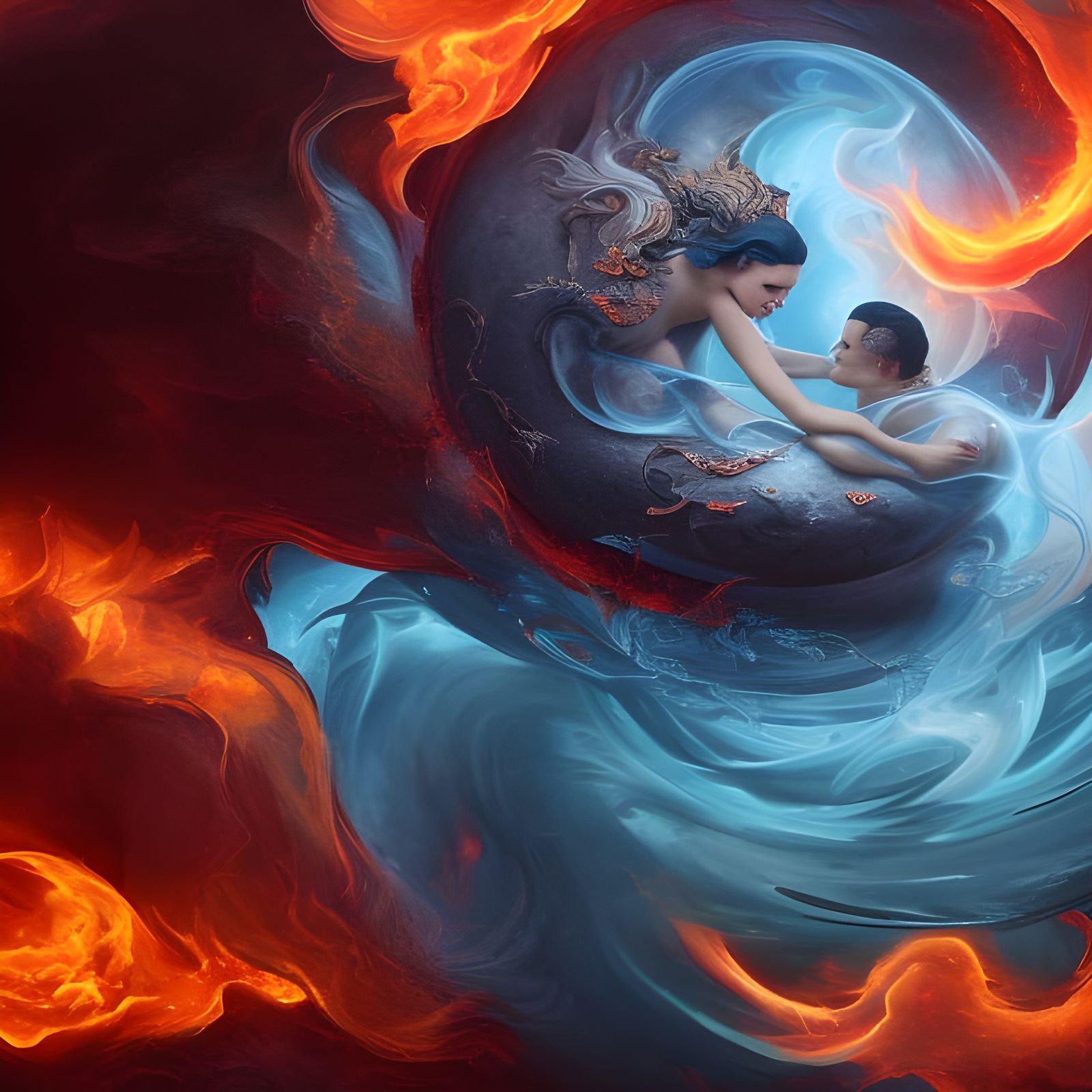 Man and Woman - Fire and Water