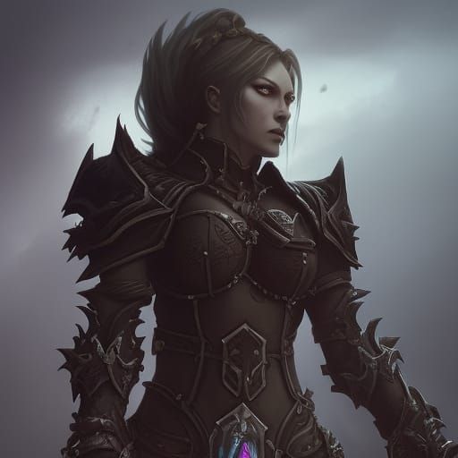 Female death knight r/AiVideoGameArt