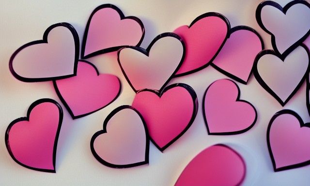 pink hearts