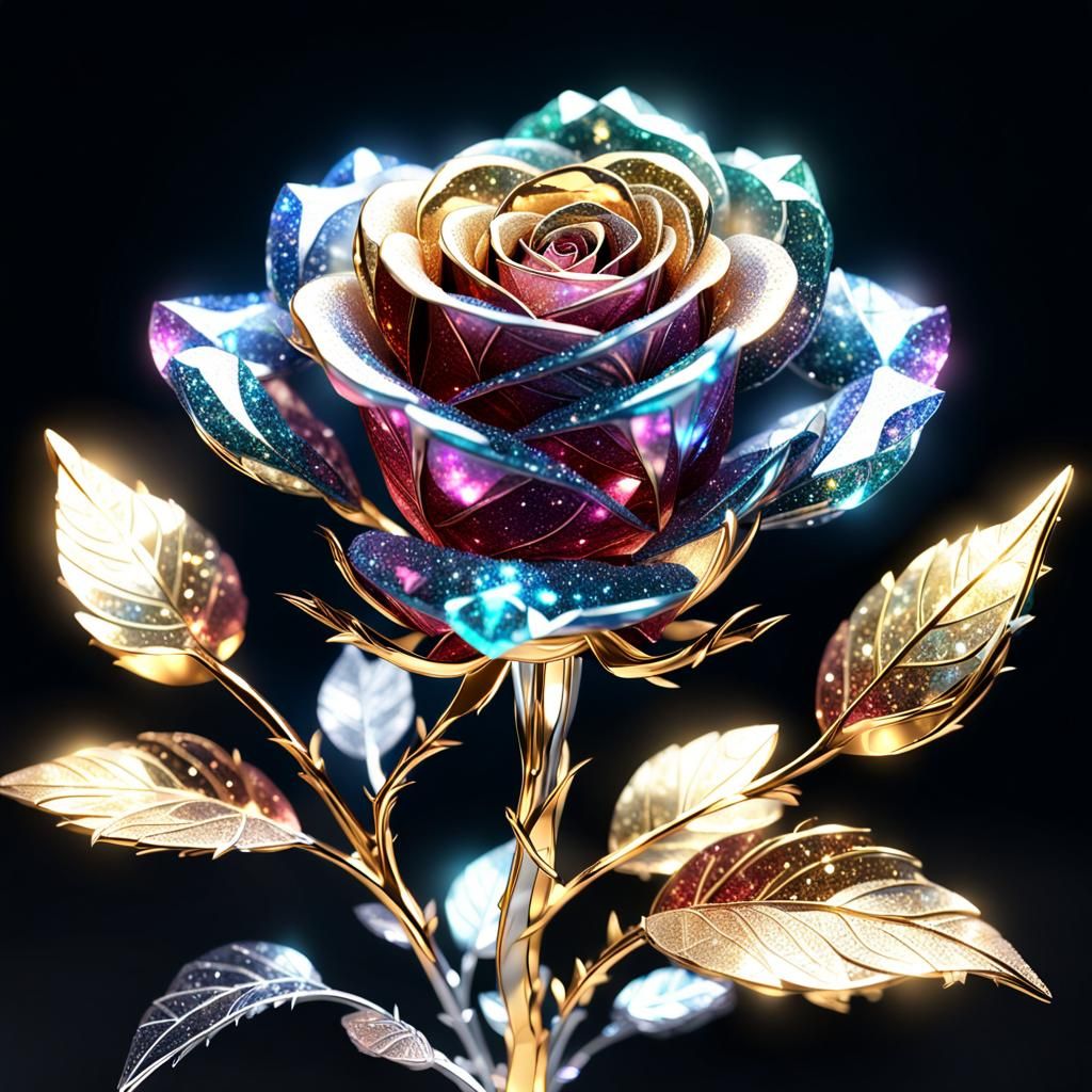 Crystal Rose  by @Hek