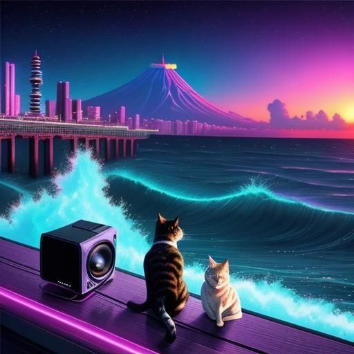 Vaporwave liminal space