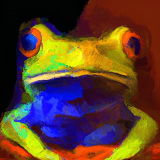 color painting frog - AI Generated Artwork - NightCafe Creator