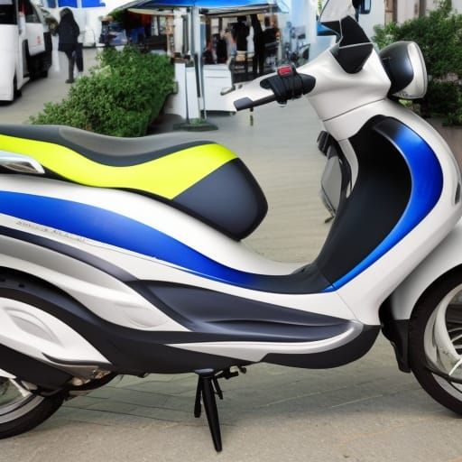 Piaggio im dunklen beleuchtet