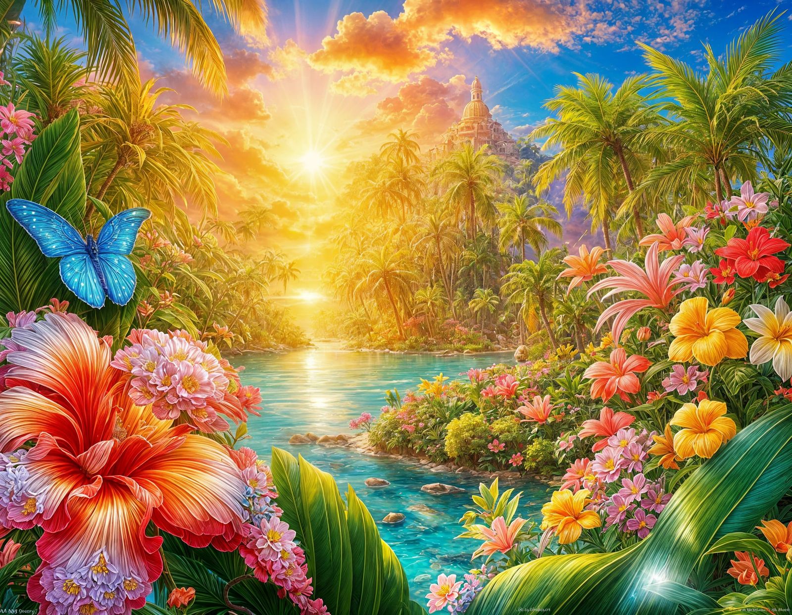 tropical paradise AI Generated Artwork NightCafe Creator