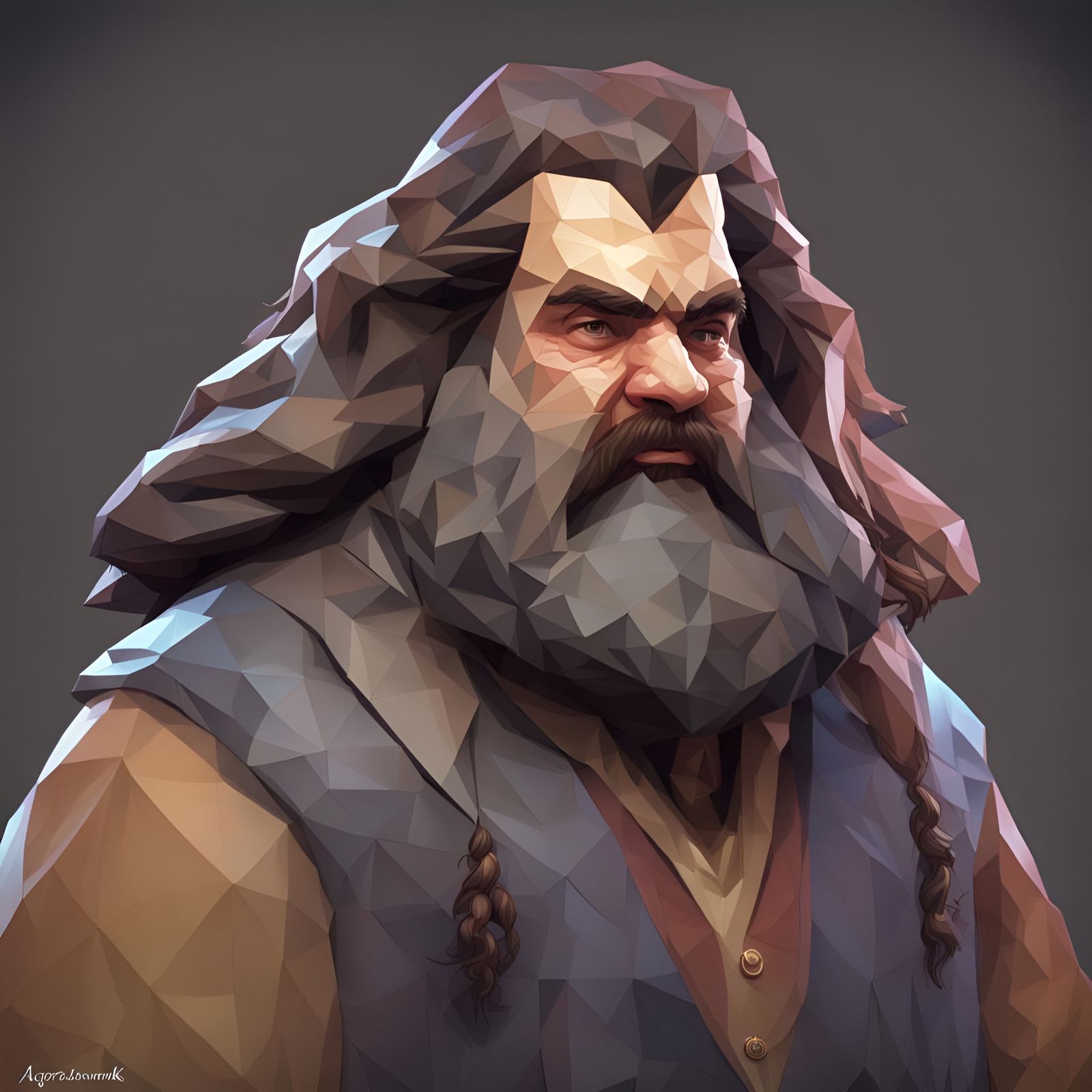 Low Poly Hagrid Ai Generated Artwork Nightcafe Creator 3065