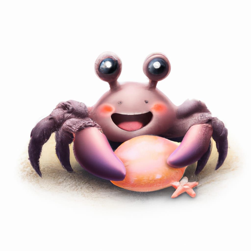 A small and adorable pet crab  by @Retropius