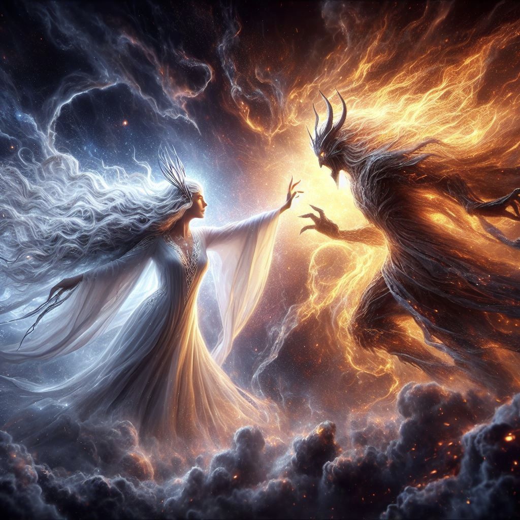 Galadriel vs Sauron inspired