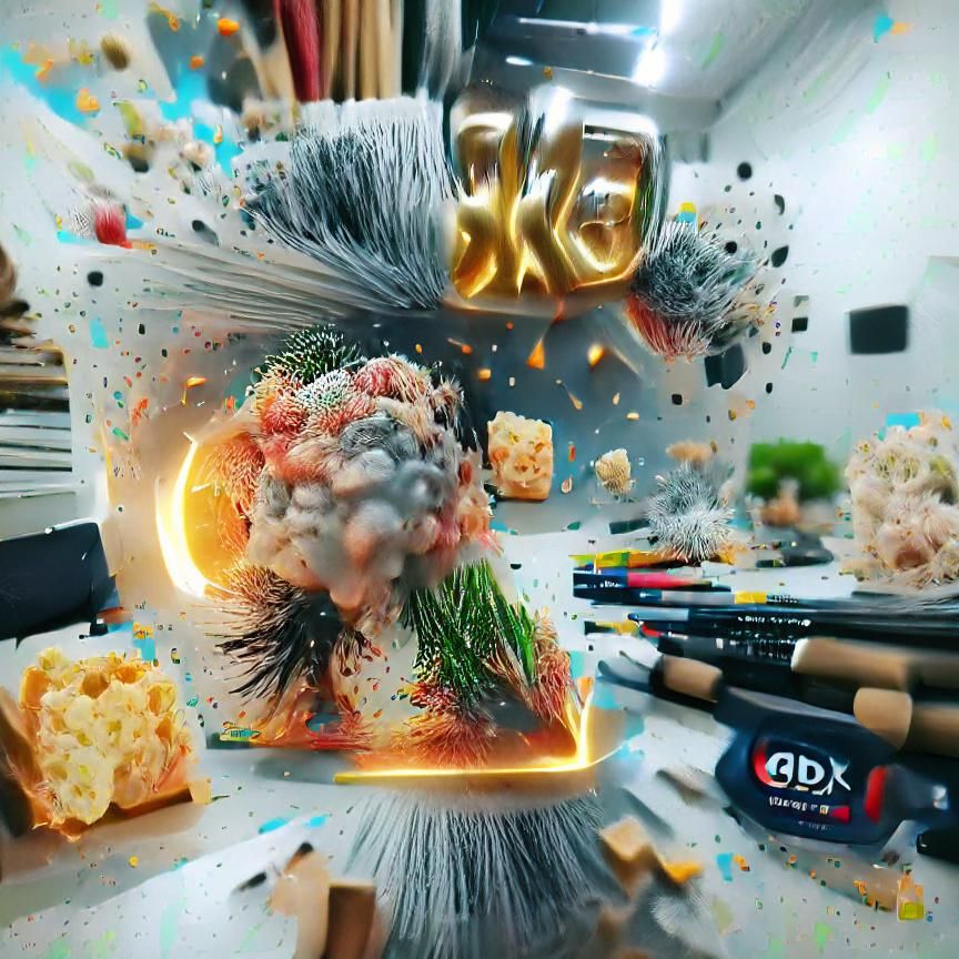 8K 3D creative explosion