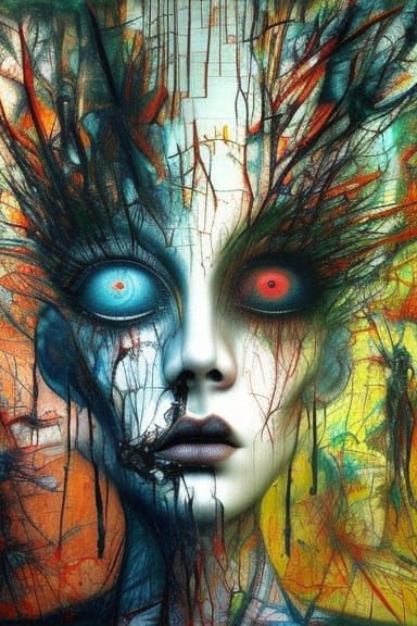 Cracked face of reality by artist " Surreal bodies " by Dan ...