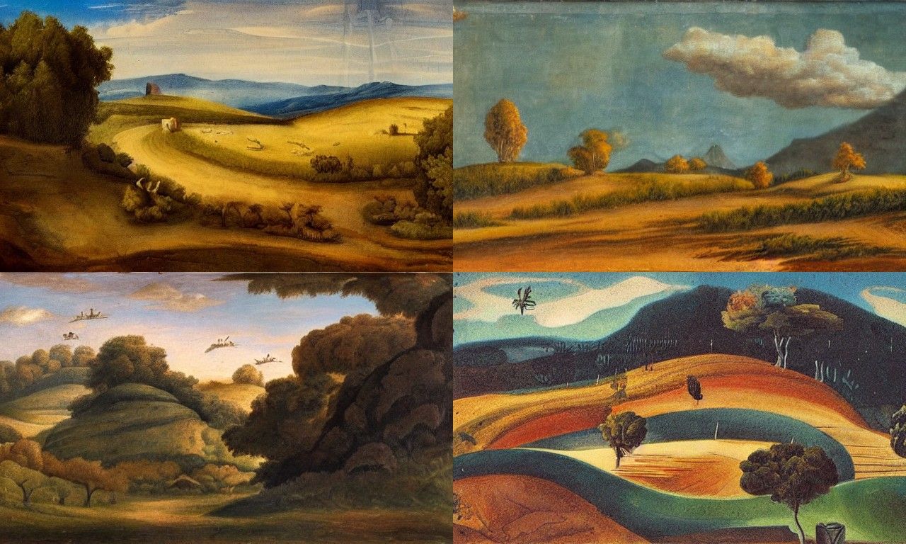 Landscape in the style of Massurrealism