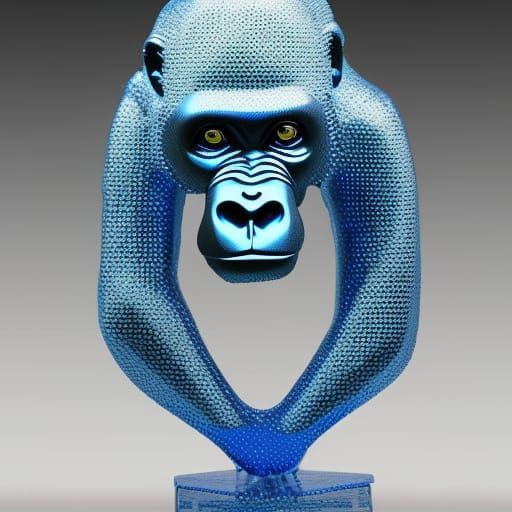blue gorilla charm