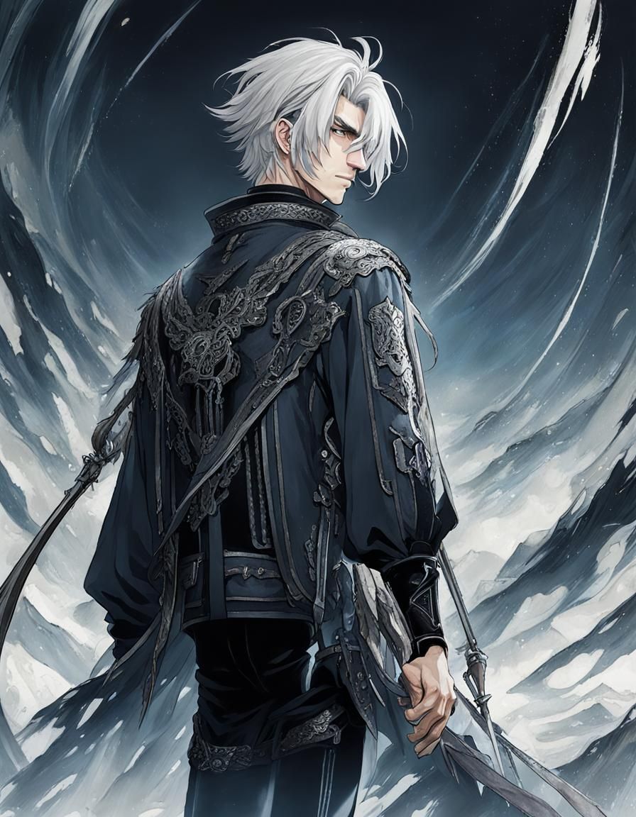 Boy with silver hair