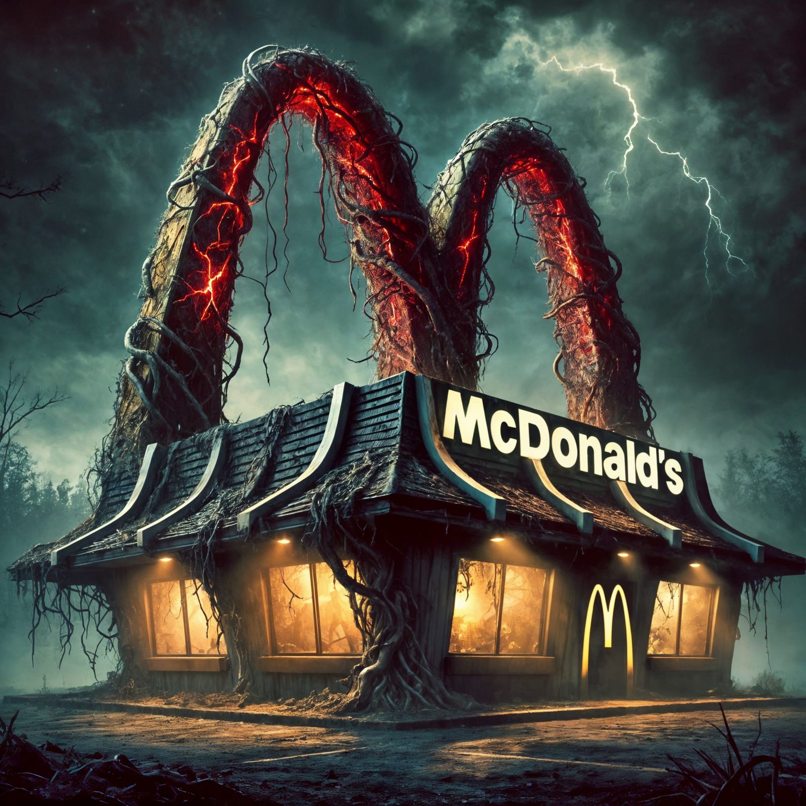 The Upside Down, as seen in the hit show "Burger Things".