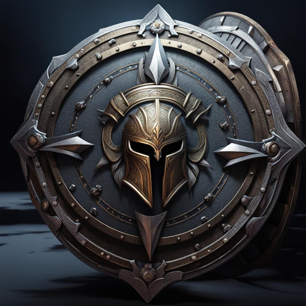 Spartan shield - AI Generated Artwork - NightCafe Creator