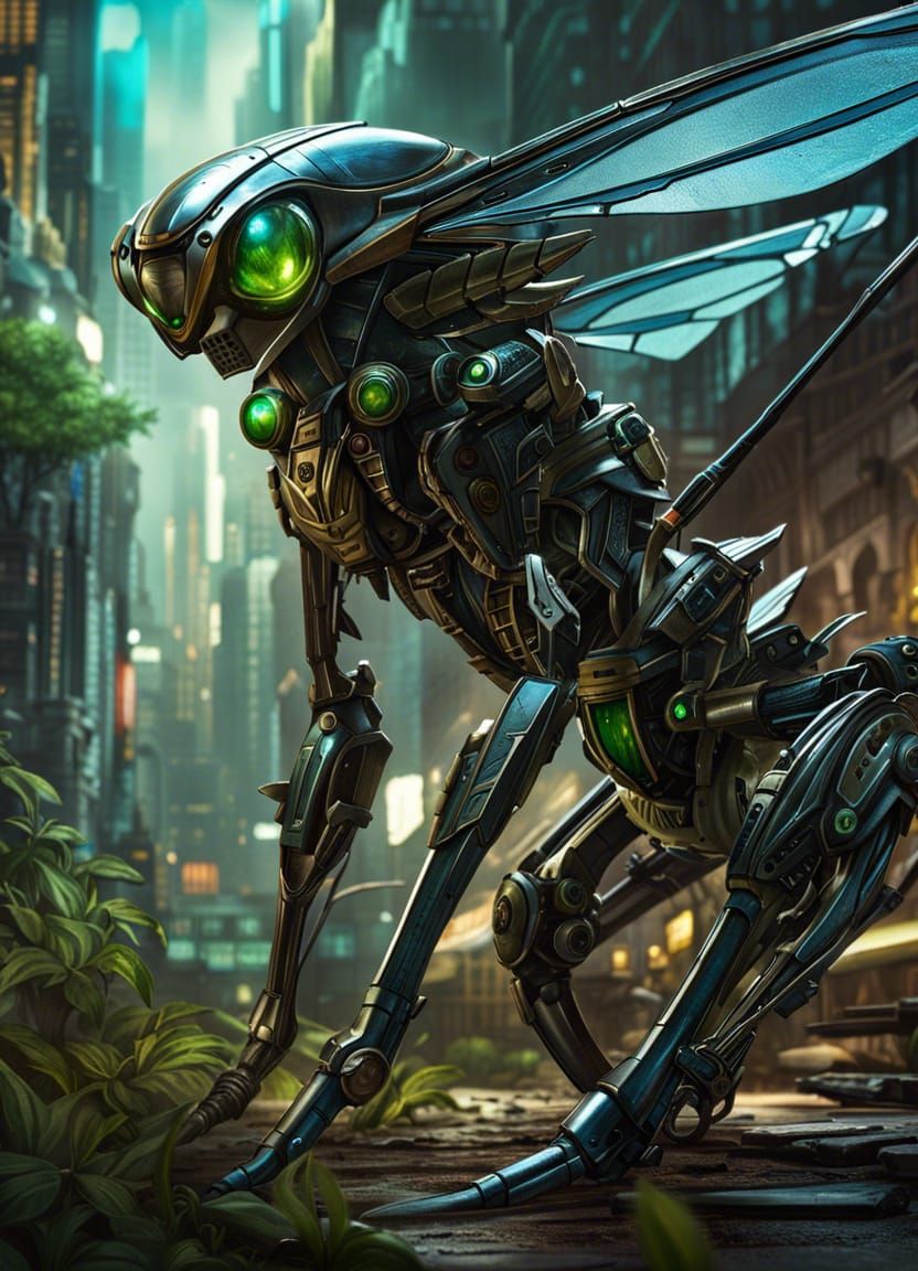 Insectoid Bot - AI Generated Artwork - NightCafe Creator