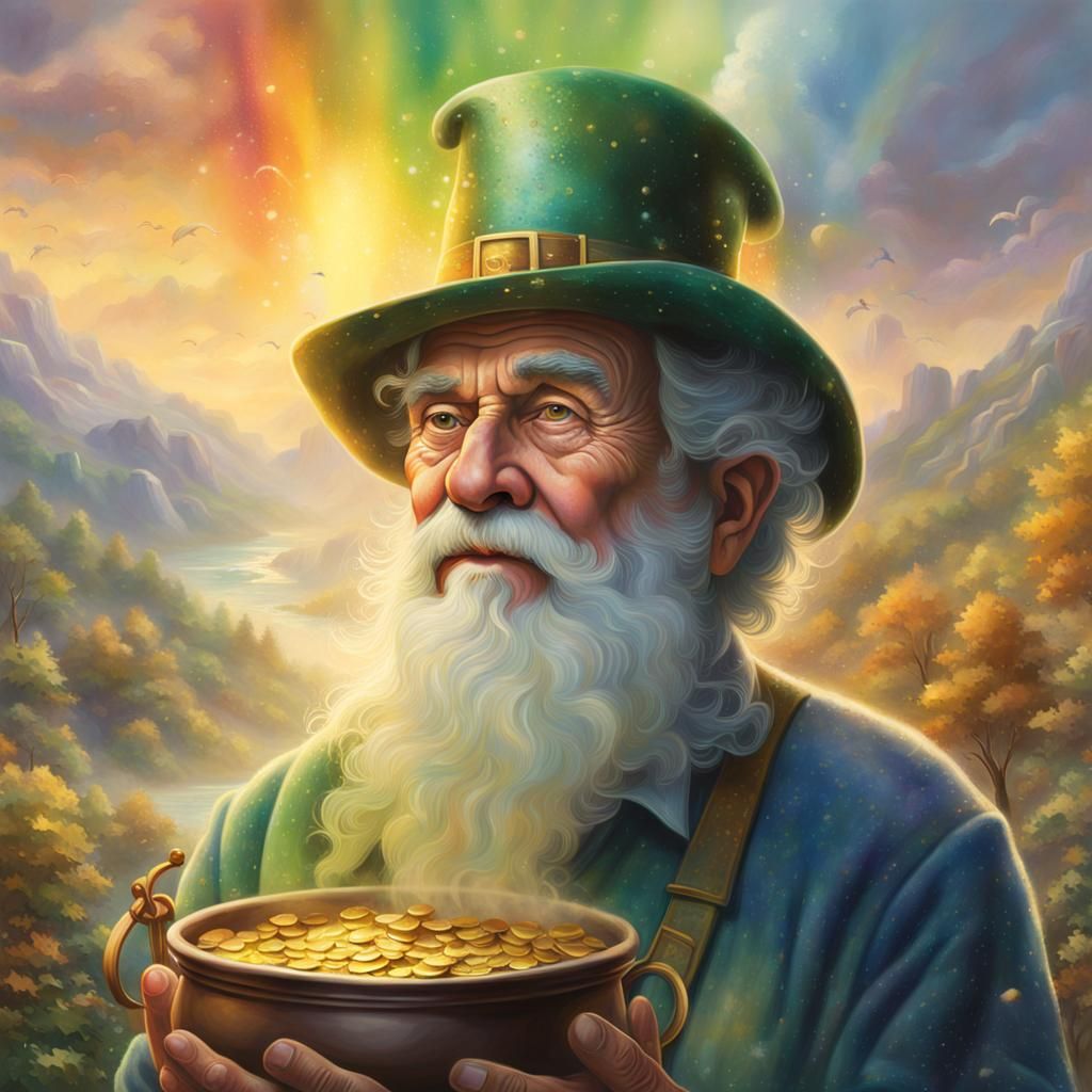 old man find a pot of gold  by @PaulVanO