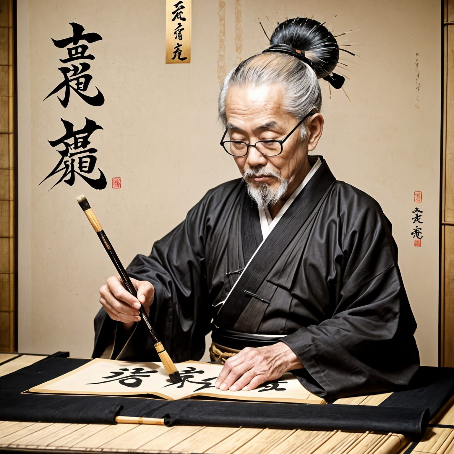 Shodō Master  by @Snooty Art Snob