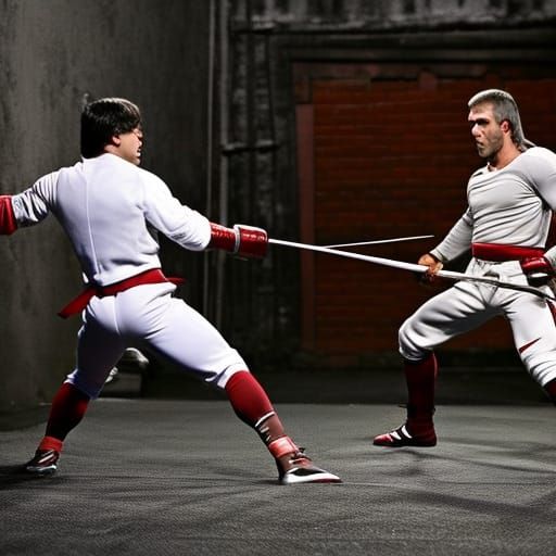 BACK ALLEY FENCING AI Generated Artwork NightCafe Creator