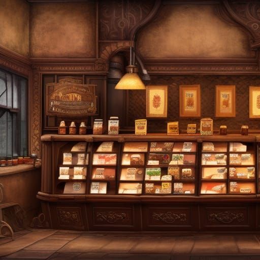 Old English Chocolate Shoppe AI Generated Artwork NightCafe Creator
