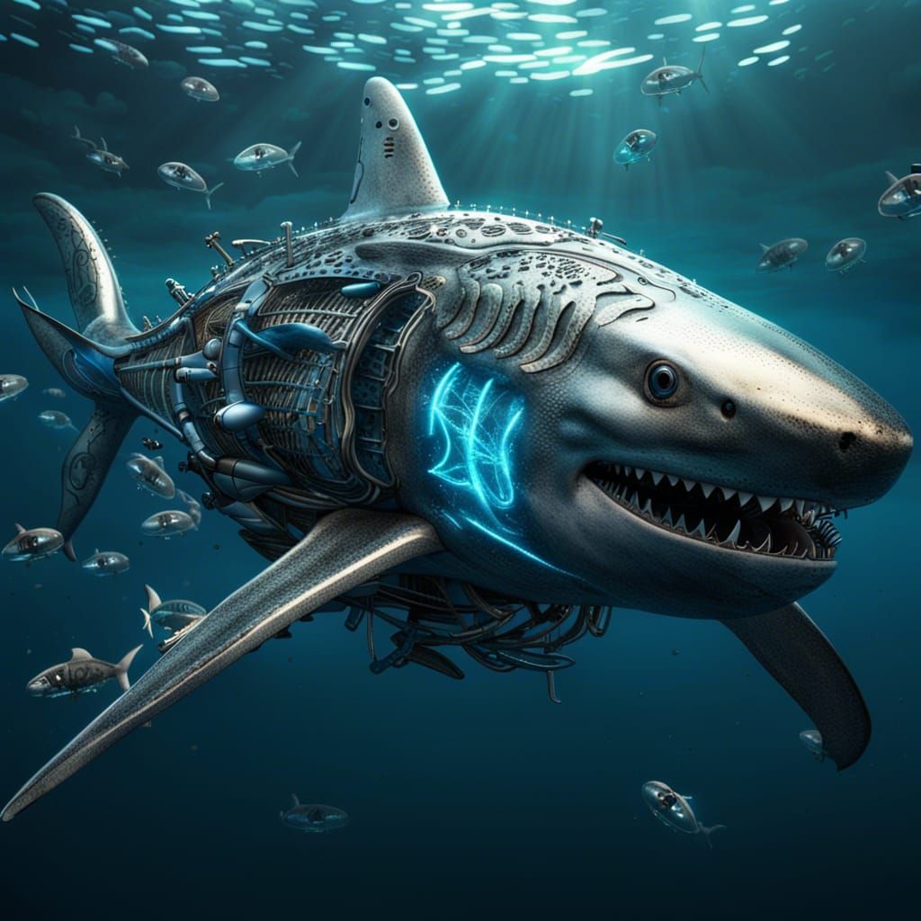 futuristic shark - AI Generated Artwork - NightCafe Creator