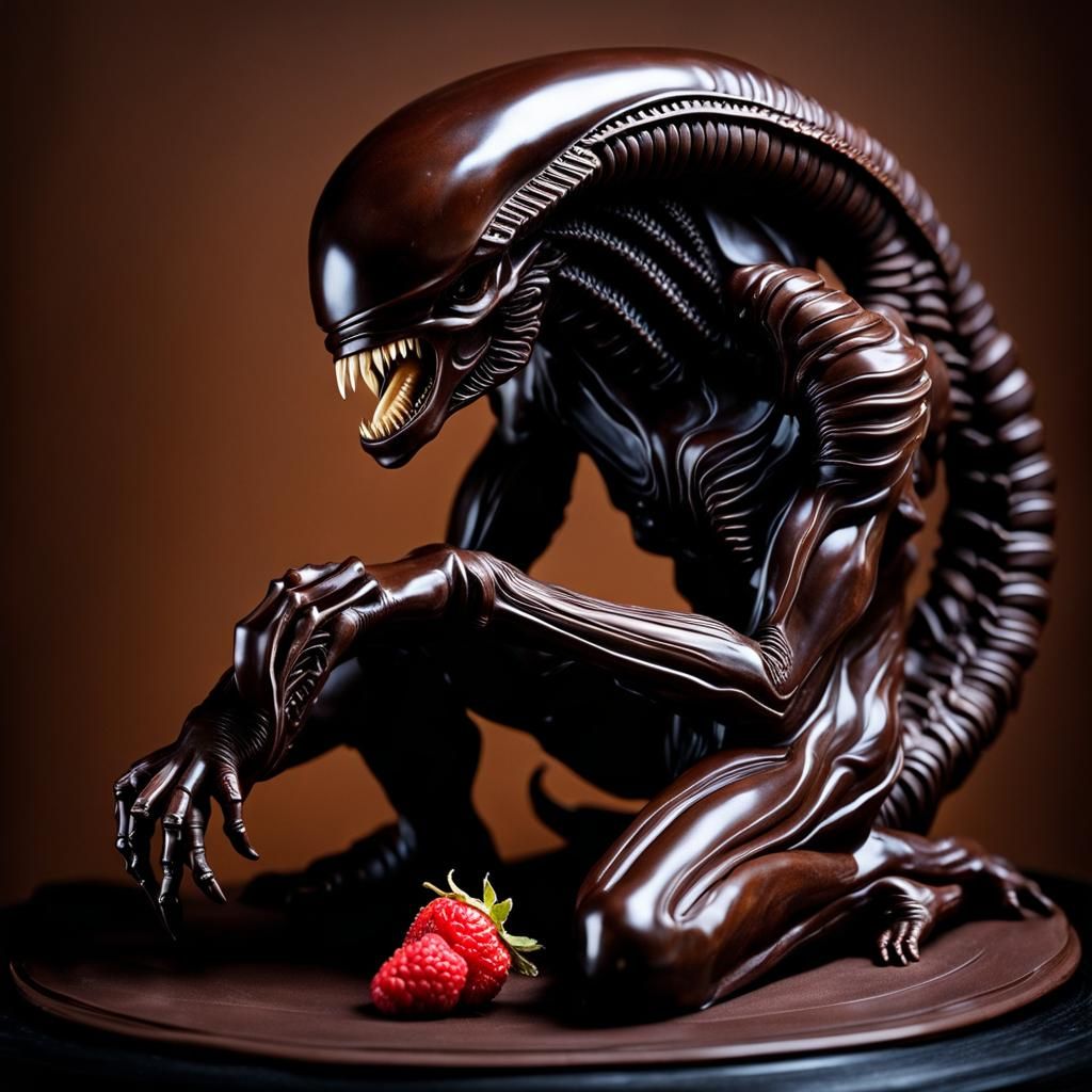 Fascinating photography of a Masterful Chocolate sculpture o...