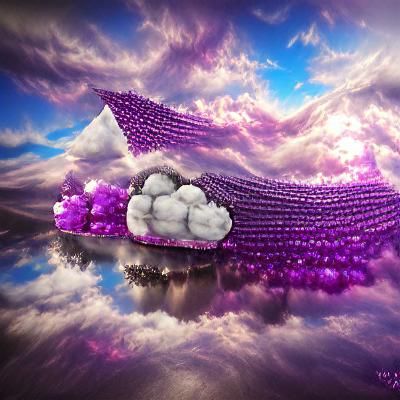 Purple crystal clouds