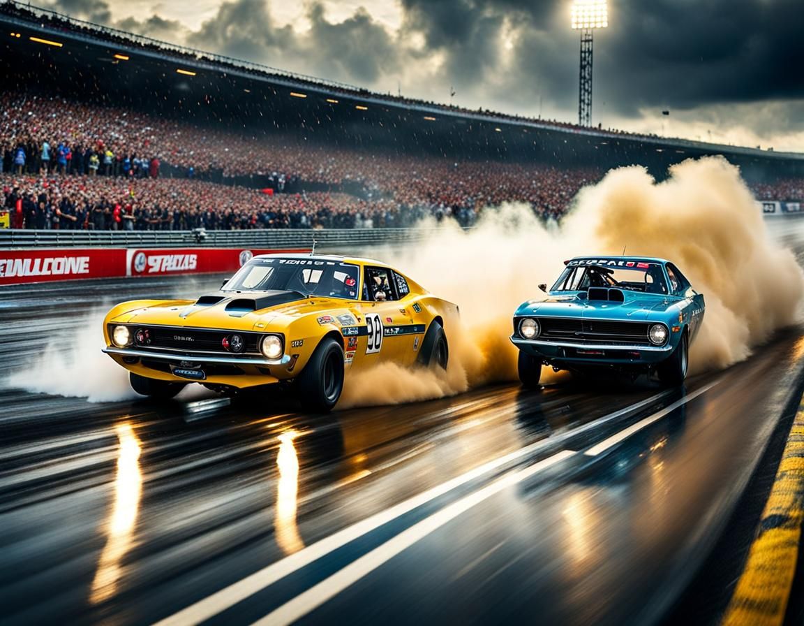 drag racing cars   by @Jiggu is trying