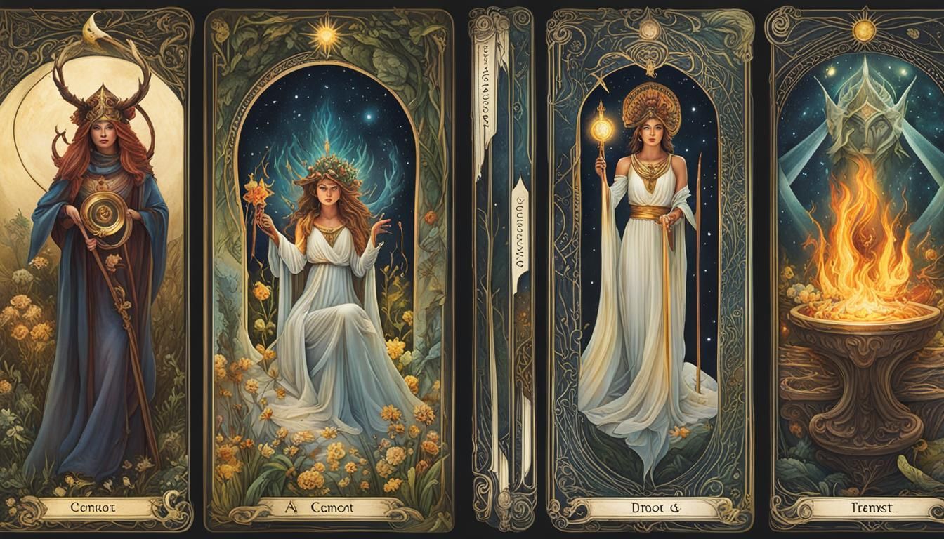 Mystical Mélange: Cosmic Cards of Archetypes, Elements, Destiny, and the Dark Dance  by @Bunnzo