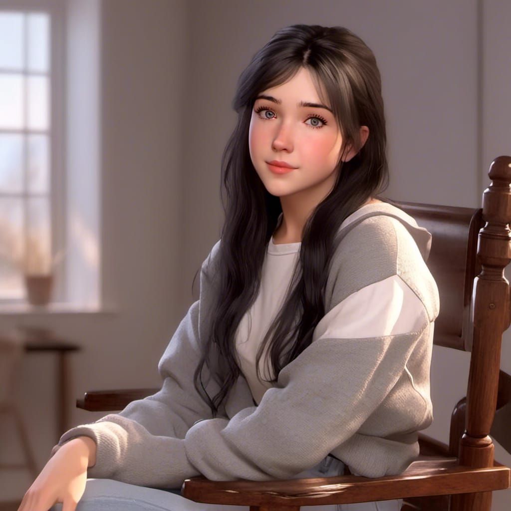 4d art, head and shoulders portrait of <lora:Elf:1.0> sittin...