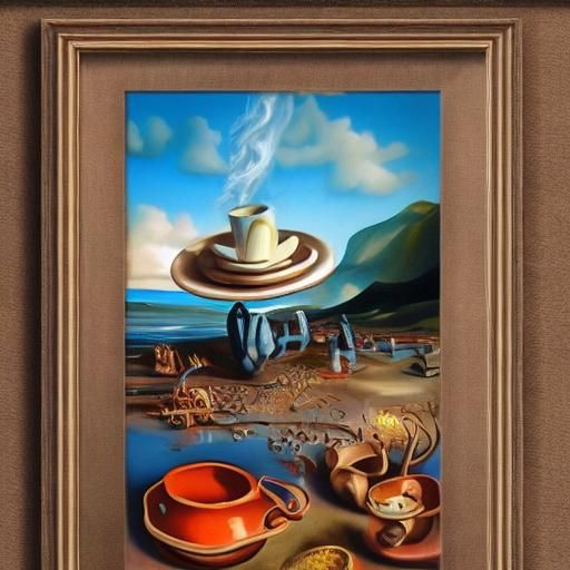 Hyperrealistic Farmhouse Feast in Surrealist Style