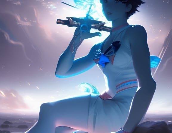 Sailor Mercury sitting