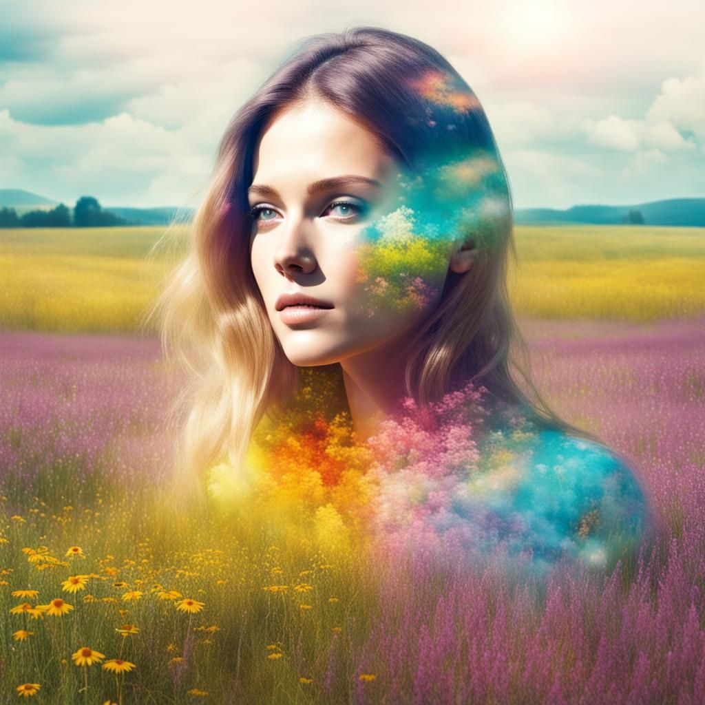 colourful meadow - AI Generated Artwork - NightCafe Creator