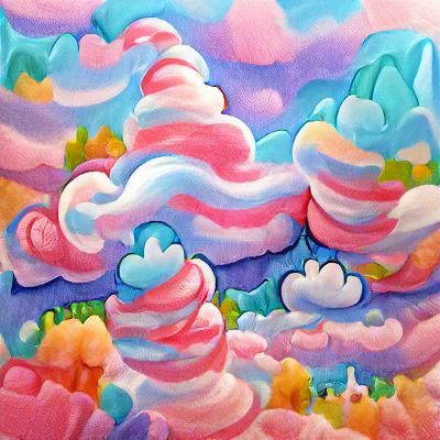 PAINTING CLOUDS USING COTTON