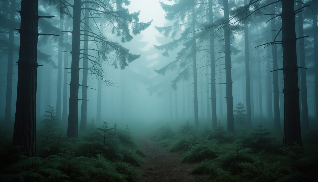 Foggy Pines  by @Jason