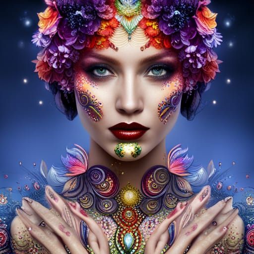 glitter make-up