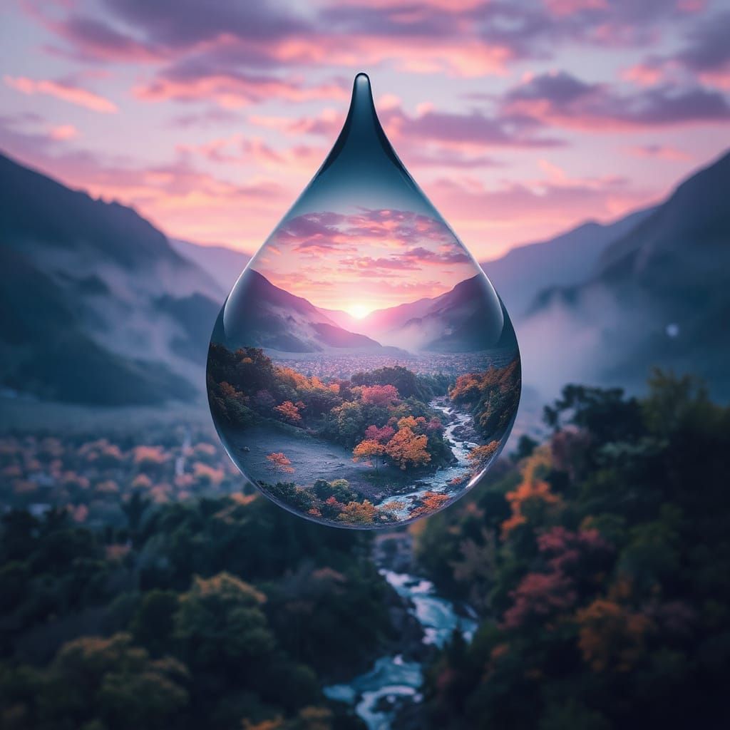 Ethereal World in a Drop of Water
