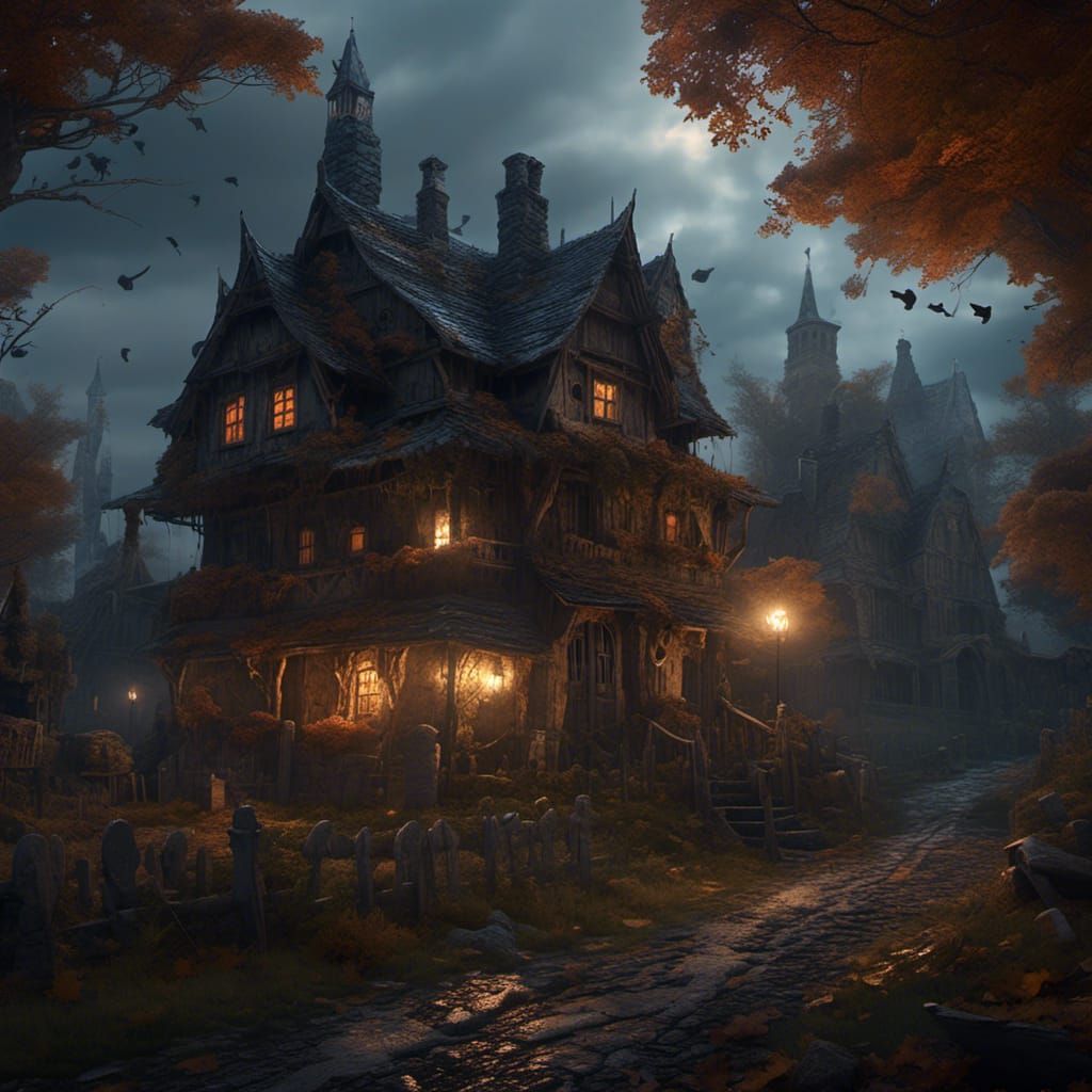 <lora:NC Hyperreal:1.0> Journey into a spooky countryside vi...