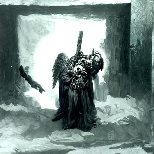 Apollyon Abaddon angel with the key to the bottomless pit