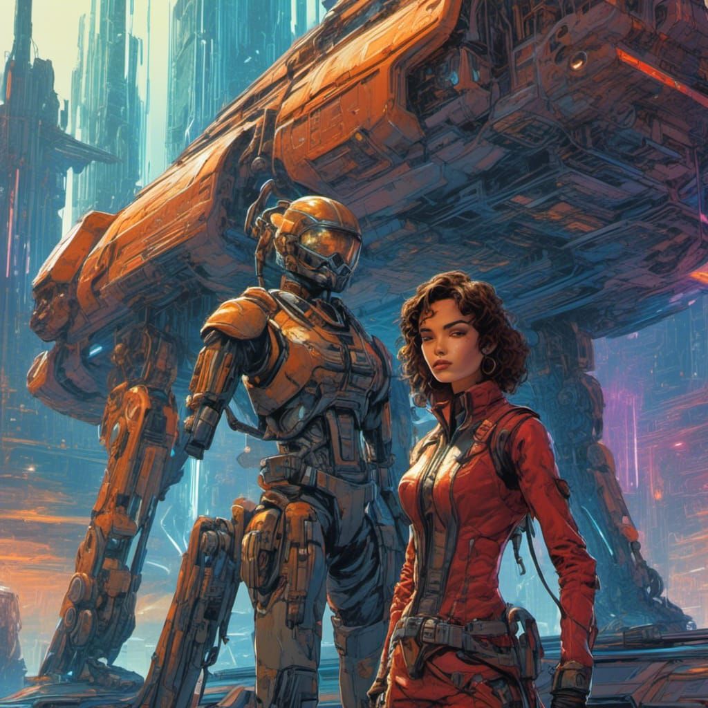 SPACEGIRL KNEW SHE'D NEED A GOOD CO-PILOT... IF ONLY CYBORG ...